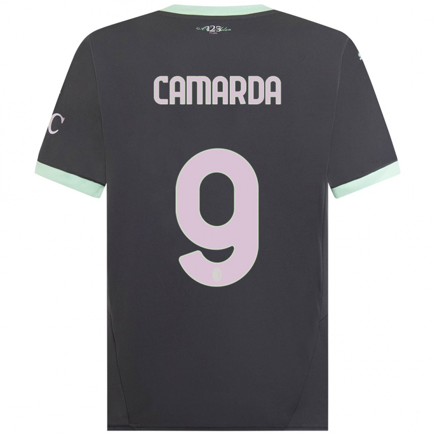 Mulher Camisola Francesco Camarda #9 Cinzento Terceiro 2024/25 Camisa