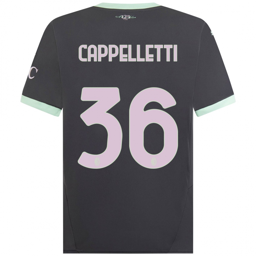 Mulher Camisola Mattia Cappelletti #36 Cinzento Terceiro 2024/25 Camisa