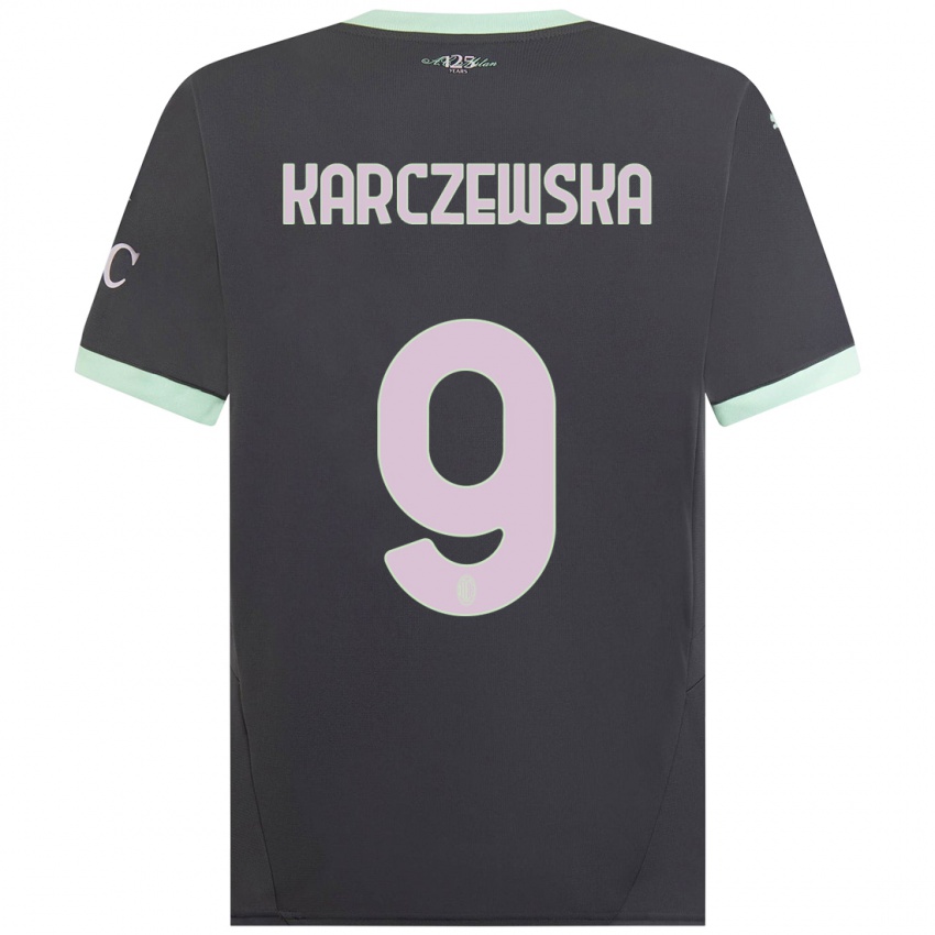 Mulher Camisola Nikola Karczewska #9 Cinzento Terceiro 2024/25 Camisa