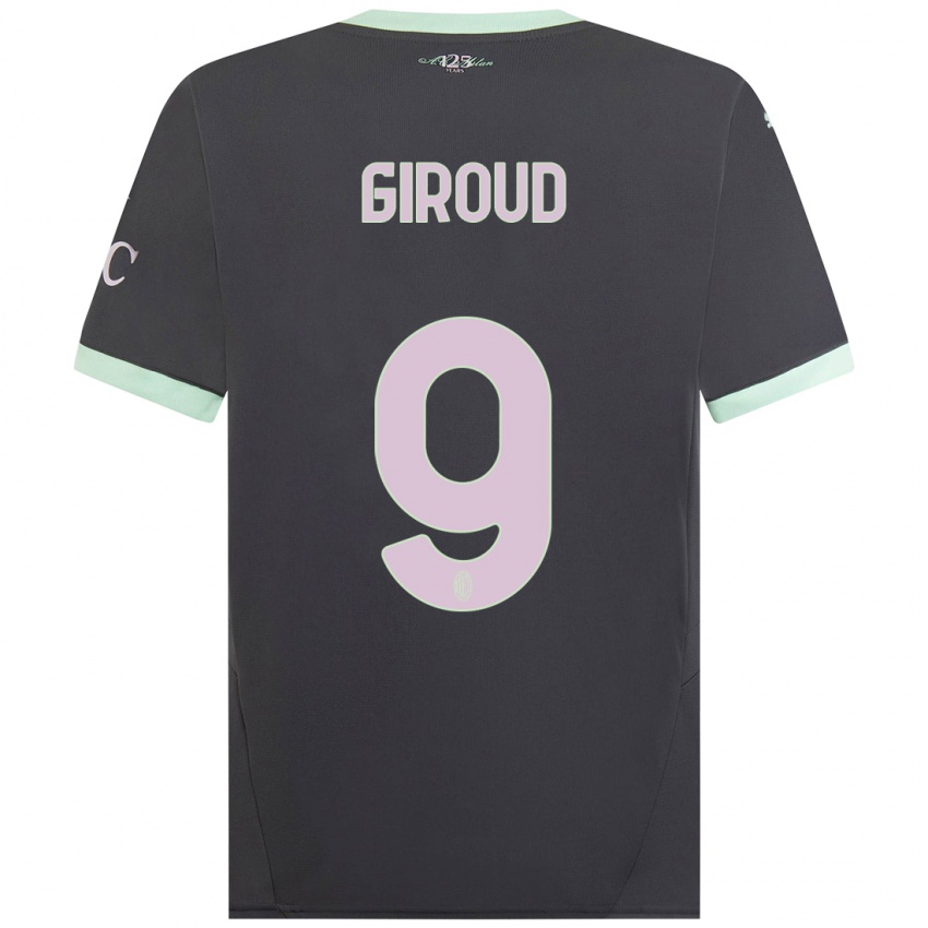 Mulher Camisola Olivier Giroud #9 Cinzento Terceiro 2024/25 Camisa