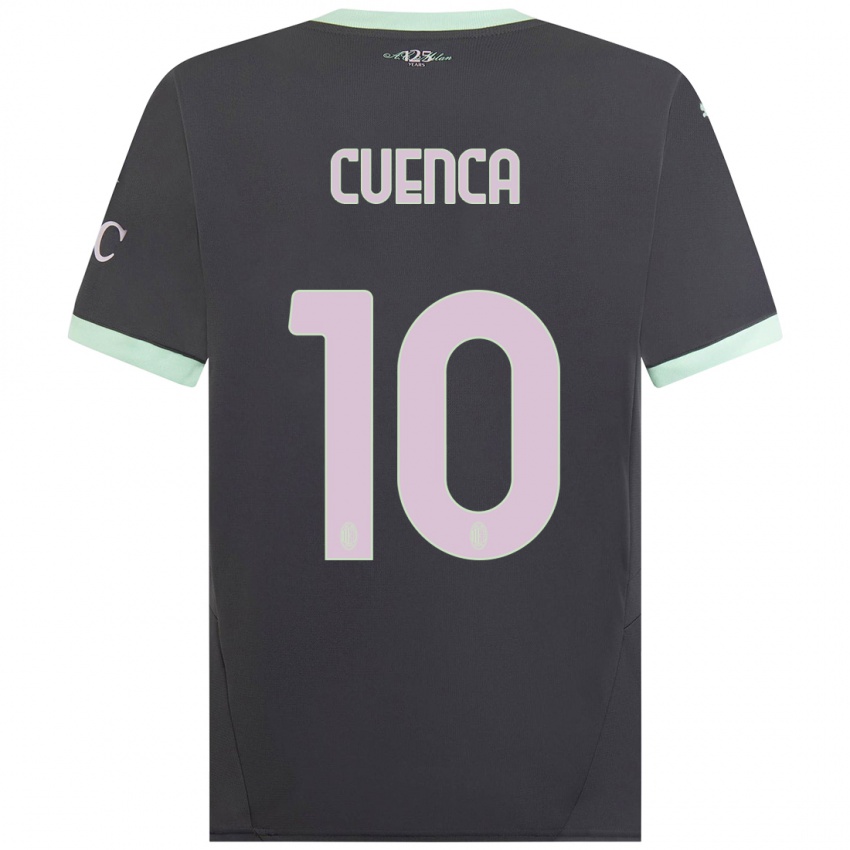 Mulher Camisola Hugo Cuenca #10 Cinzento Terceiro 2024/25 Camisa