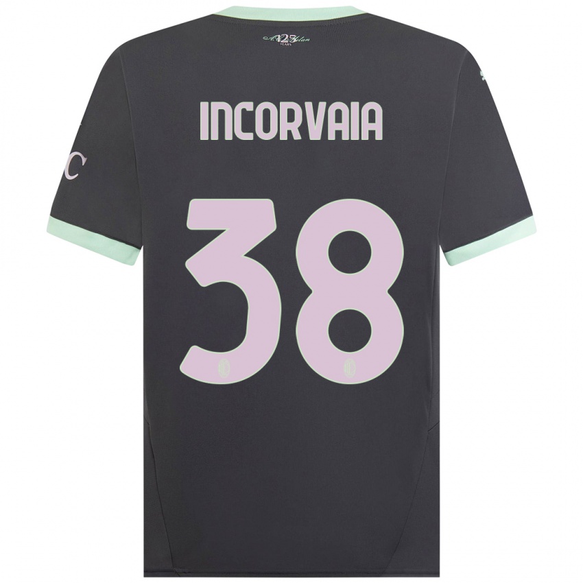 Mulher Camisola Giovanni Incorvaia #38 Cinzento Terceiro 2024/25 Camisa