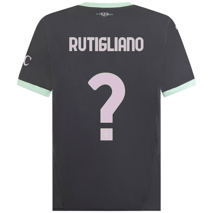 Mulher Camisola Samuele Rutigliano #0 Cinzento Terceiro 2024/25 Camisa