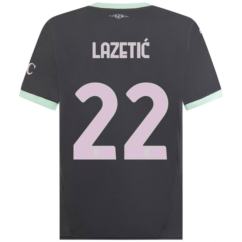 Mulher Camisola Marko Lazetic #22 Cinzento Terceiro 2024/25 Camisa