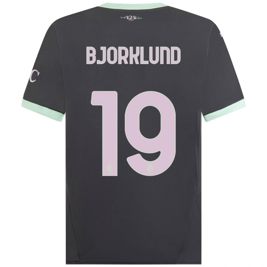 Mulher Camisola Lukas Bjorklund #19 Cinzento Terceiro 2024/25 Camisa