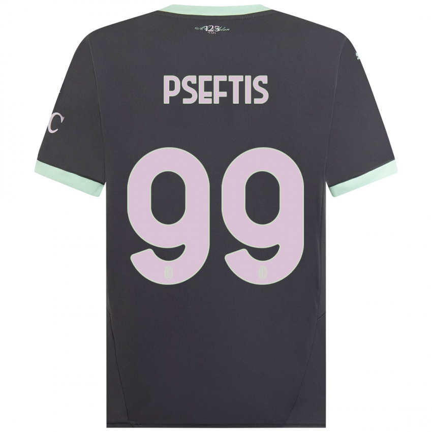 Mulher Camisola Fotios Pseftis #99 Cinzento Terceiro 2024/25 Camisa