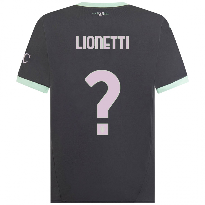 Mulher Camisola Francesco Lionetti #0 Cinzento Terceiro 2024/25 Camisa