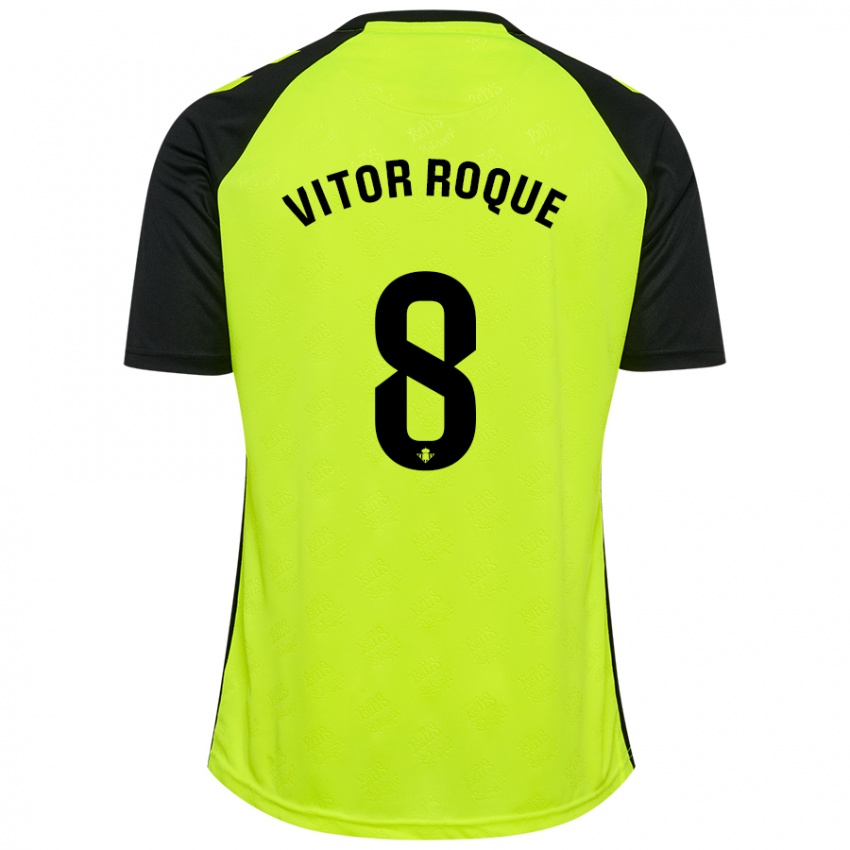 Criança Camisola Vitor Roque #8 Vermelho Preto Alternativa 2024/25 Camisa