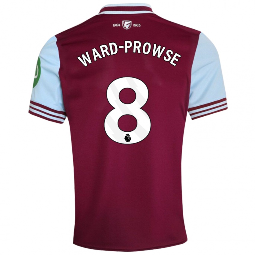 Criança Camisola James Ward-Prowse #8 Vermelho Escuro Principal 2024/25 Camisa