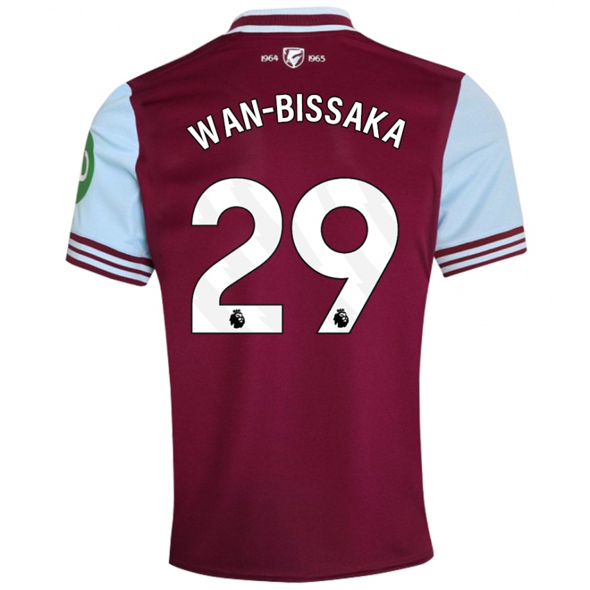 Criança Camisola Aaron Wan-Bissaka #29 Vermelho Escuro Principal 2024/25 Camisa