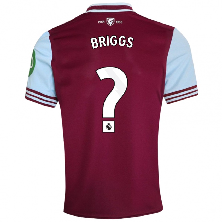 Criança Camisola Josh Briggs #0 Vermelho Escuro Principal 2024/25 Camisa