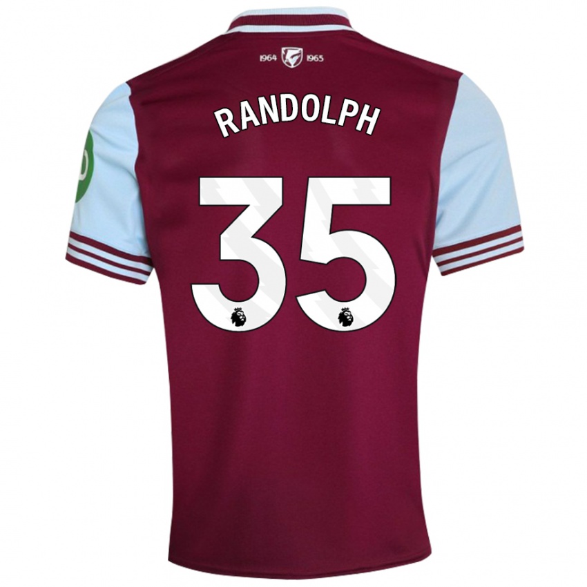 Criança Camisola Darren Randolph #35 Vermelho Escuro Principal 2024/25 Camisa