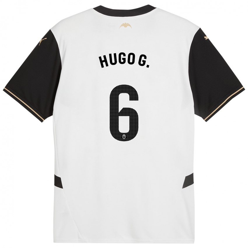 Criança Camisola Hugo Guillamon #6 Preto Branco Principal 2024/25 Camisa