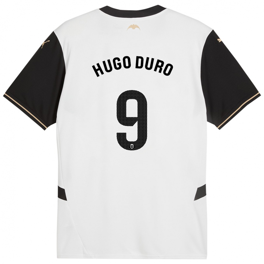 Criança Camisola Hugo Duro #9 Preto Branco Principal 2024/25 Camisa