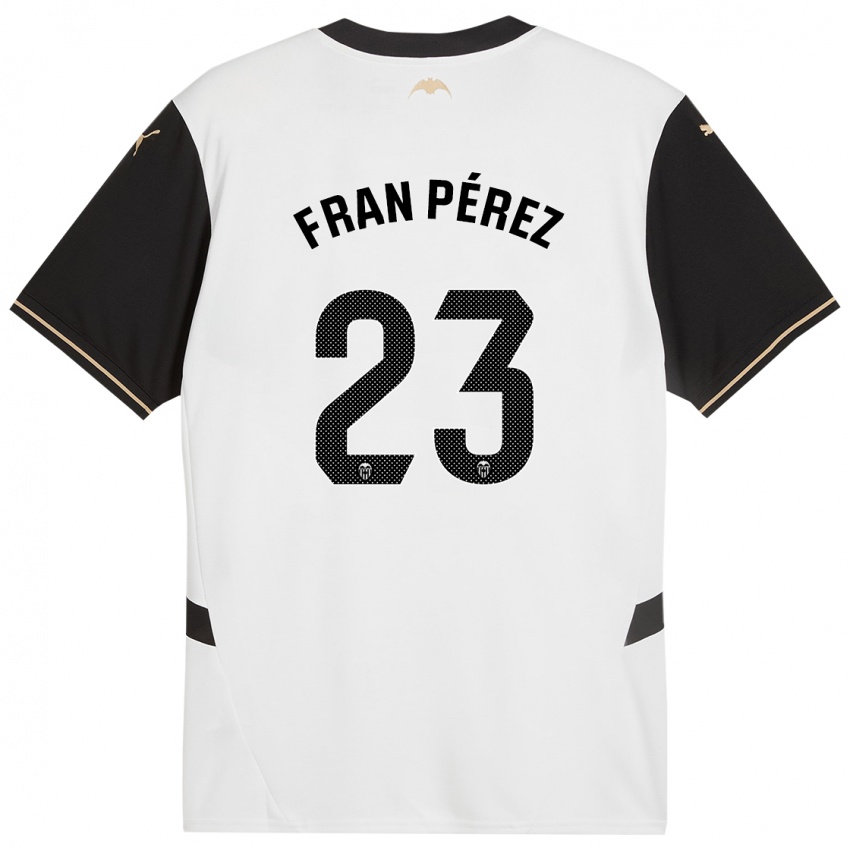 Criança Camisola Fran Pérez #23 Preto Branco Principal 2024/25 Camisa