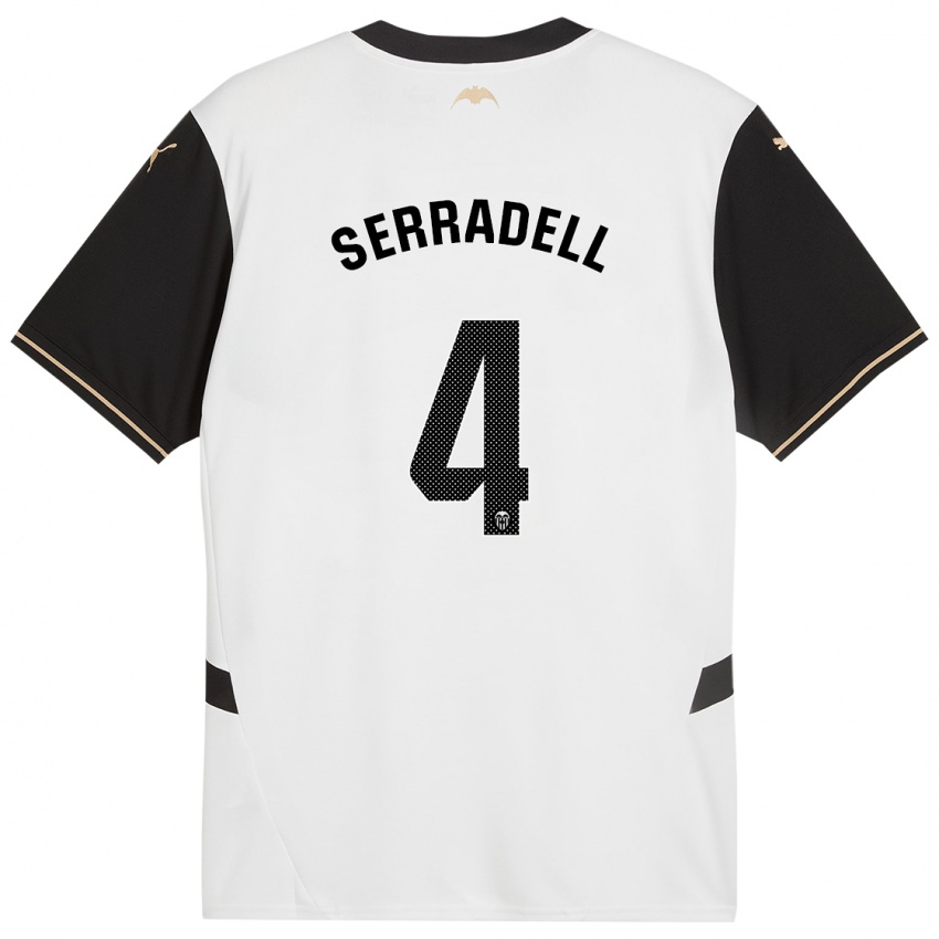 Criança Camisola Álex Serradell #4 Preto Branco Principal 2024/25 Camisa