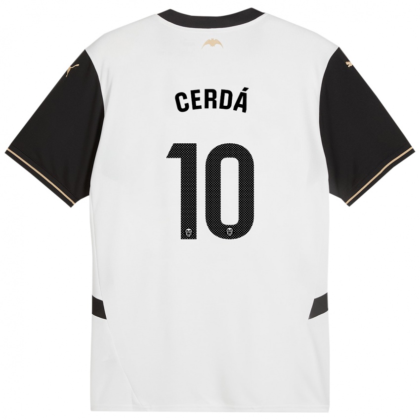 Criança Camisola Alex Cerdá #10 Preto Branco Principal 2024/25 Camisa