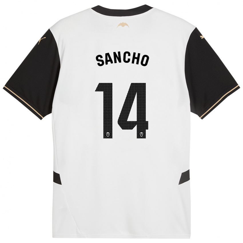 Criança Camisola Pauleta Sancho #14 Preto Branco Principal 2024/25 Camisa