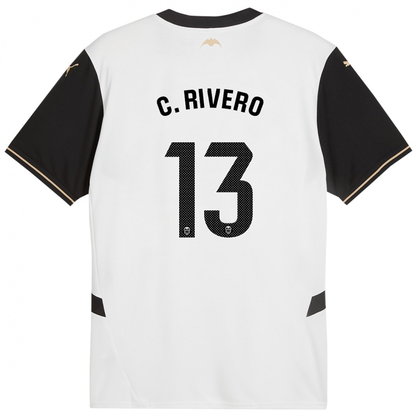 Criança Camisola Cristian Rivero #13 Preto Branco Principal 2024/25 Camisa