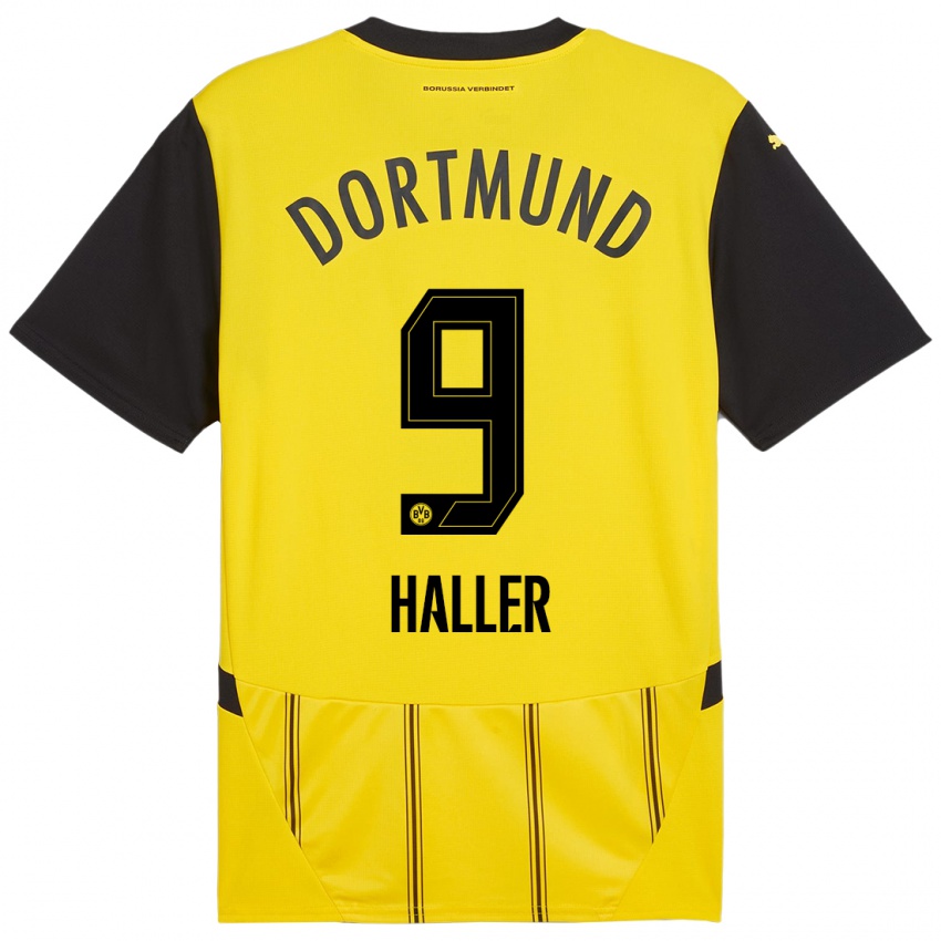 Criança Camisola Sebastien Haller #9 Preto Amarelo Principal 2024/25 Camisa