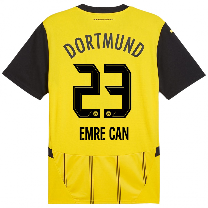 Criança Camisola Emre Can #23 Preto Amarelo Principal 2024/25 Camisa