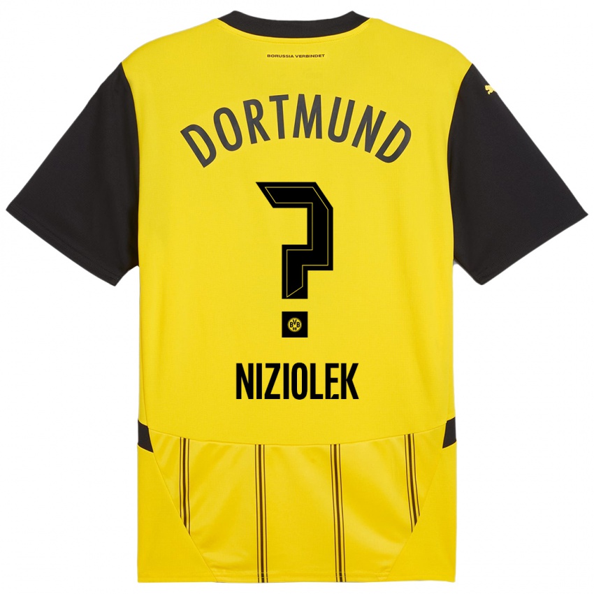 Criança Camisola Alex Niziolek #0 Preto Amarelo Principal 2024/25 Camisa