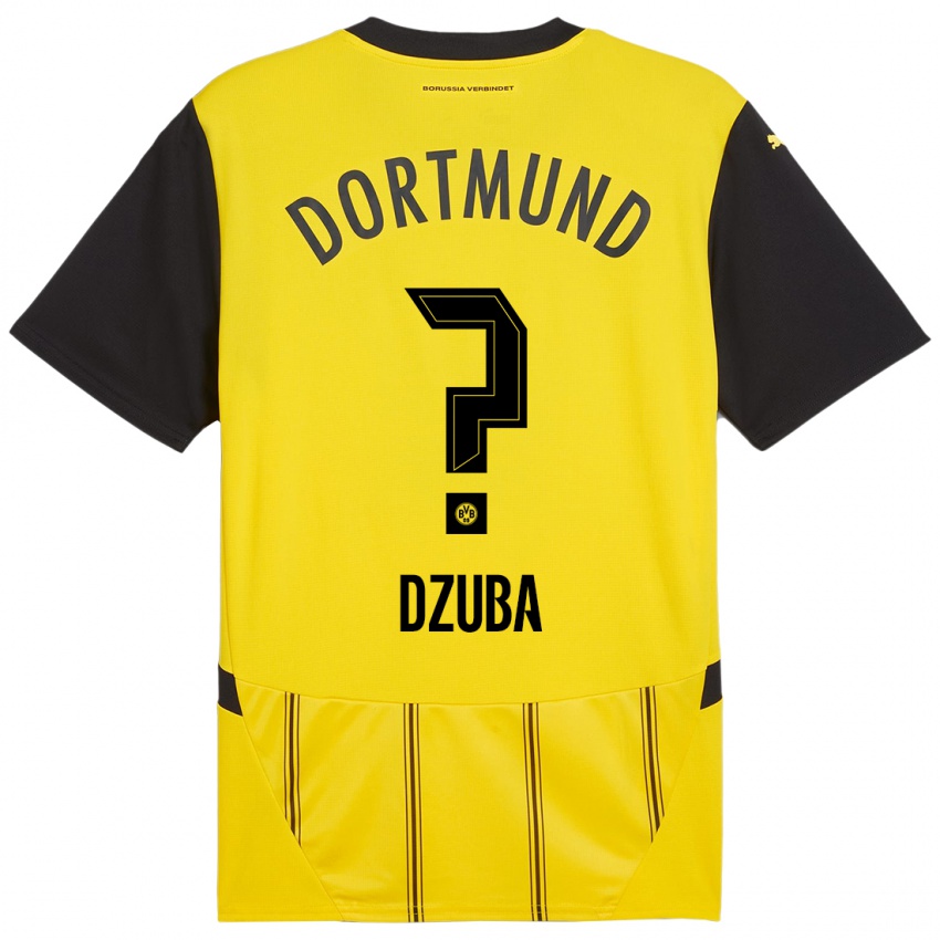 Criança Camisola Fabian Dzuba #0 Preto Amarelo Principal 2024/25 Camisa