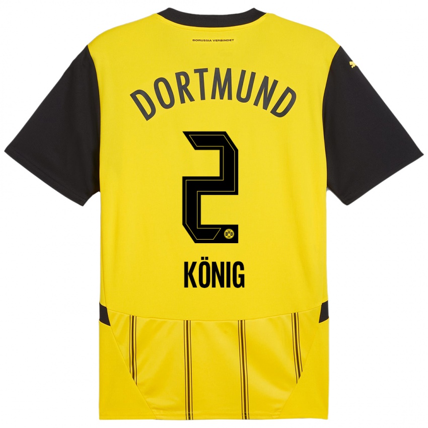 Criança Camisola Niklas König #2 Preto Amarelo Principal 2024/25 Camisa