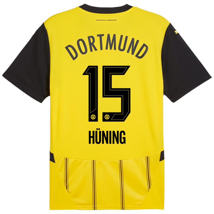 Criança Camisola Ben Hüning #15 Preto Amarelo Principal 2024/25 Camisa