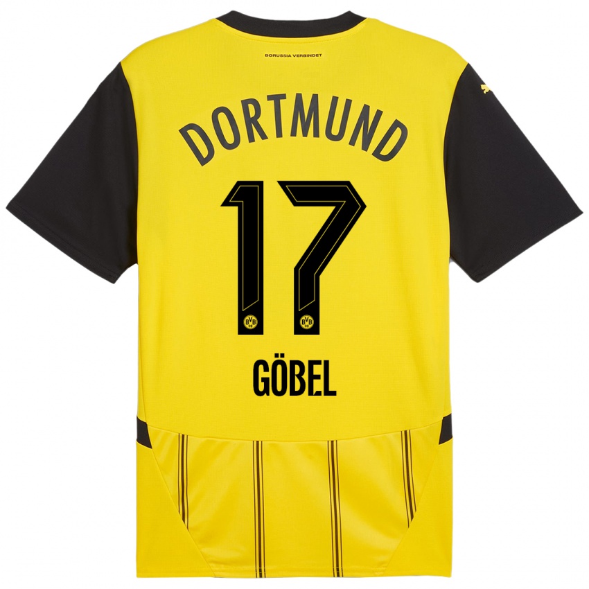 Criança Camisola Patrick Göbel #17 Preto Amarelo Principal 2024/25 Camisa