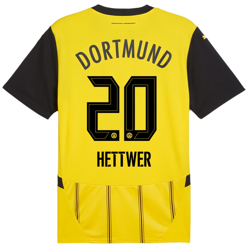 Criança Camisola Julian Hettwer #20 Preto Amarelo Principal 2024/25 Camisa