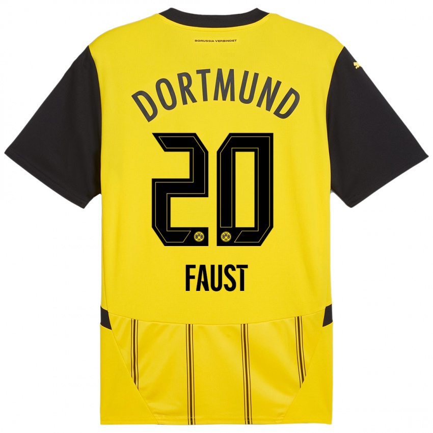 Criança Camisola Tom Faust #20 Preto Amarelo Principal 2024/25 Camisa