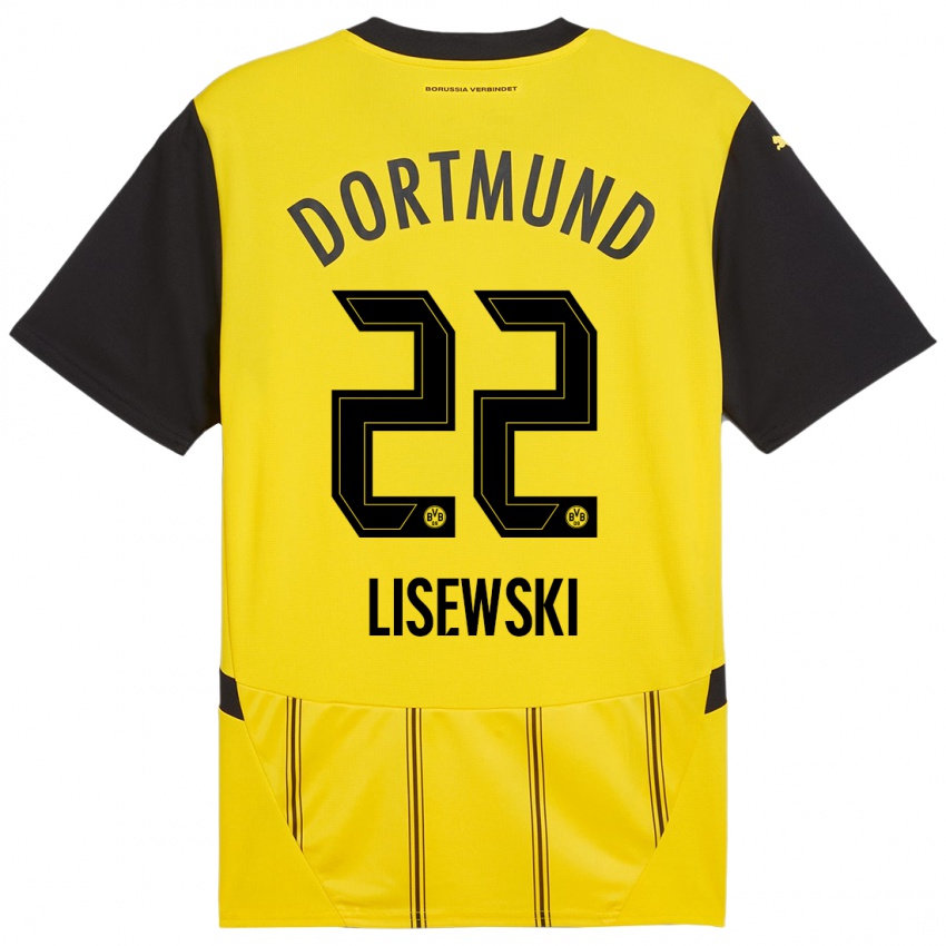 Criança Camisola Robin Lisewski #22 Preto Amarelo Principal 2024/25 Camisa