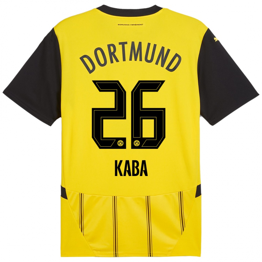 Criança Camisola Mussa Kaba #26 Preto Amarelo Principal 2024/25 Camisa