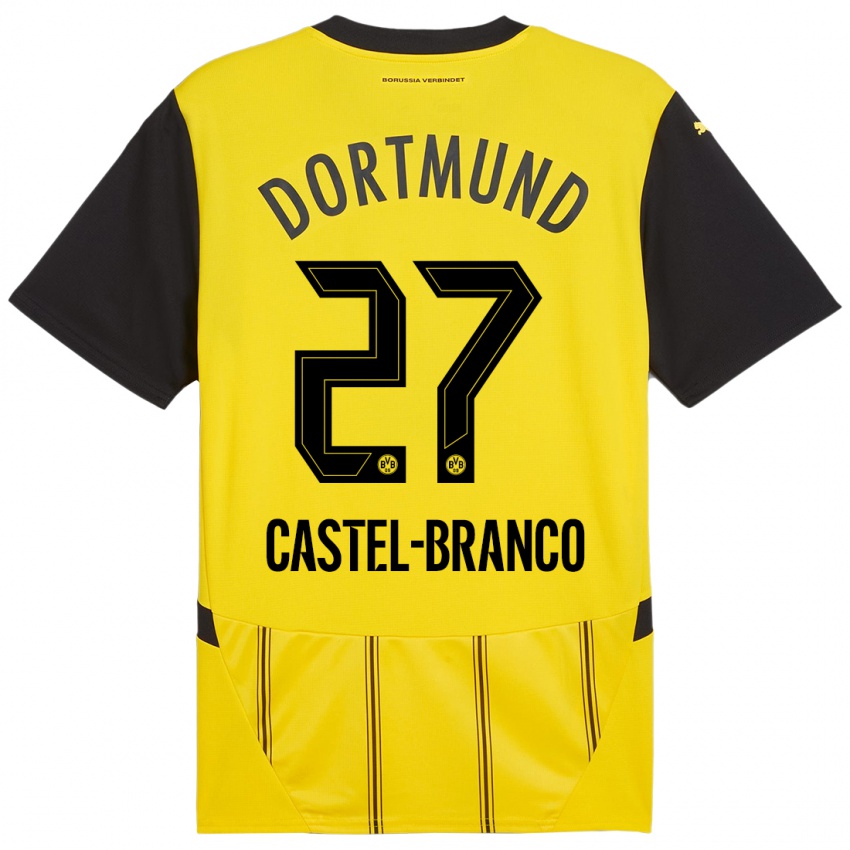 Criança Camisola Diego Castel-Branco #27 Preto Amarelo Principal 2024/25 Camisa