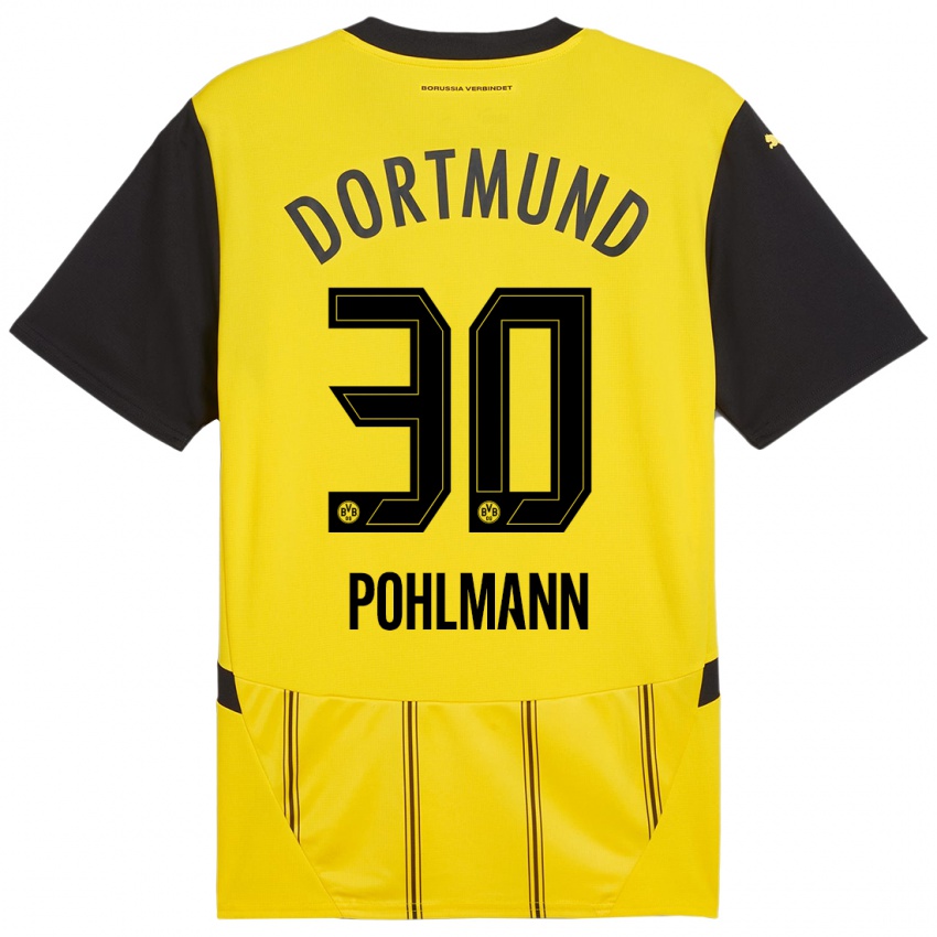 Criança Camisola Ole Pohlmann #30 Preto Amarelo Principal 2024/25 Camisa