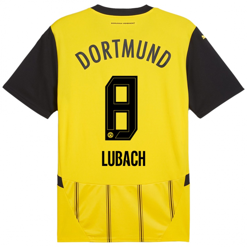 Criança Camisola Rafael Lubach #8 Preto Amarelo Principal 2024/25 Camisa