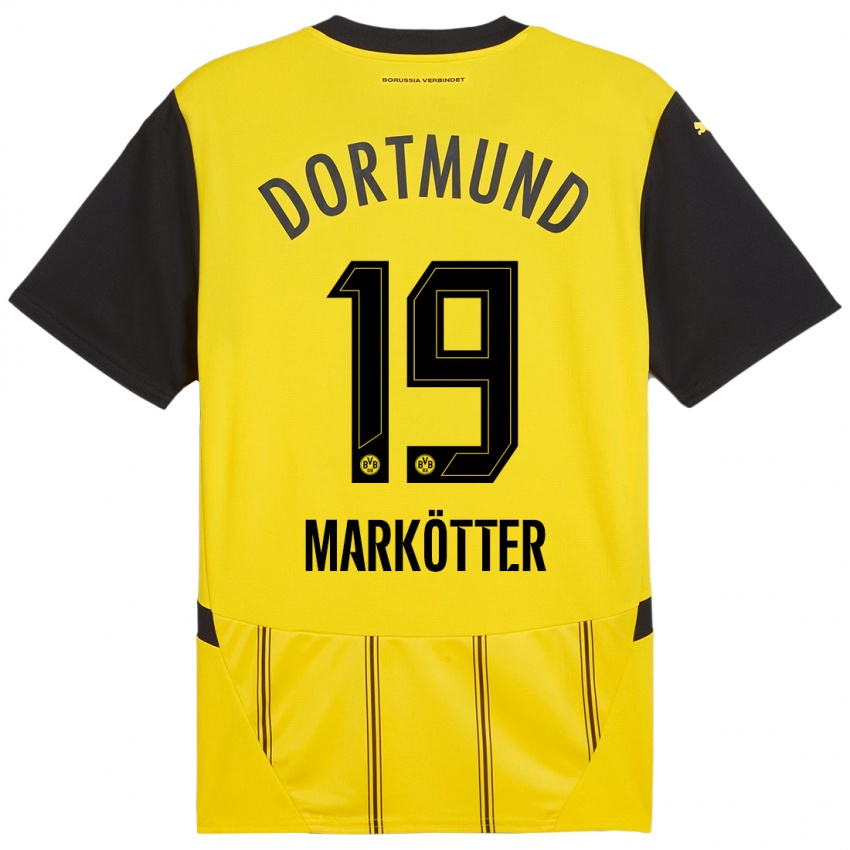 Criança Camisola Jonah Markötter #19 Preto Amarelo Principal 2024/25 Camisa