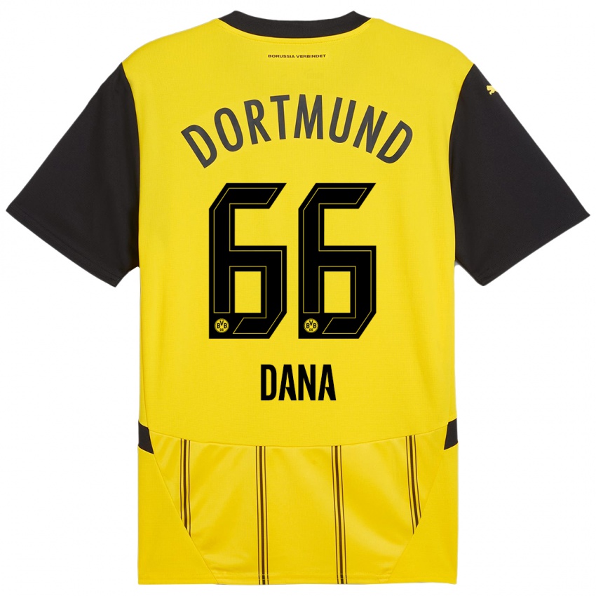 Criança Camisola Bleckmann Dana #66 Preto Amarelo Principal 2024/25 Camisa