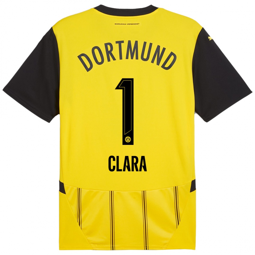 Criança Camisola Woltering Clara #1 Preto Amarelo Principal 2024/25 Camisa