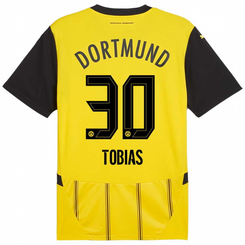 Criança Camisola Vogt Tobias #30 Preto Amarelo Principal 2024/25 Camisa