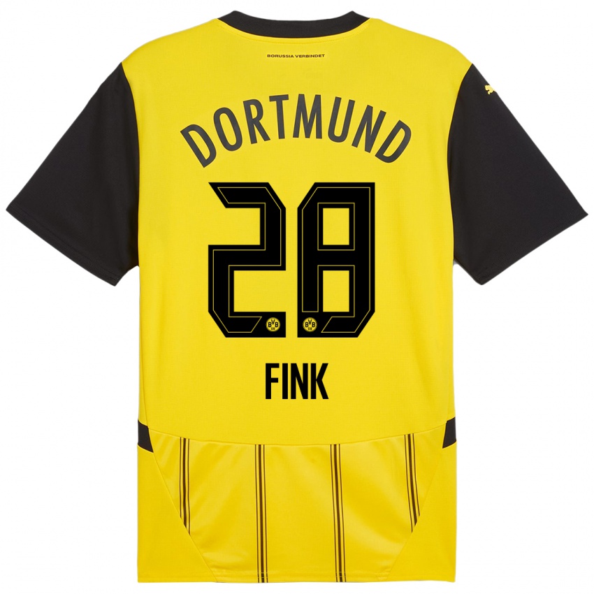 Criança Camisola Bradley Fink #28 Preto Amarelo Principal 2024/25 Camisa