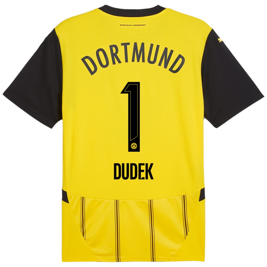 Criança Camisola Daniel Dudek #1 Preto Amarelo Principal 2024/25 Camisa