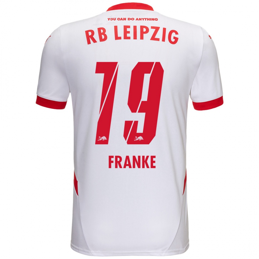 Criança Camisola Lenny Franke #19 Vermelho Branco Principal 2024/25 Camisa