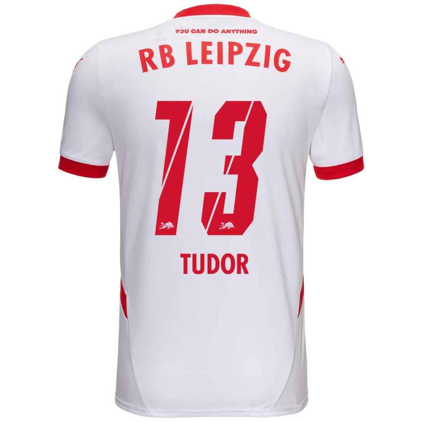 Criança Camisola Aaron Tudor #13 Vermelho Branco Principal 2024/25 Camisa