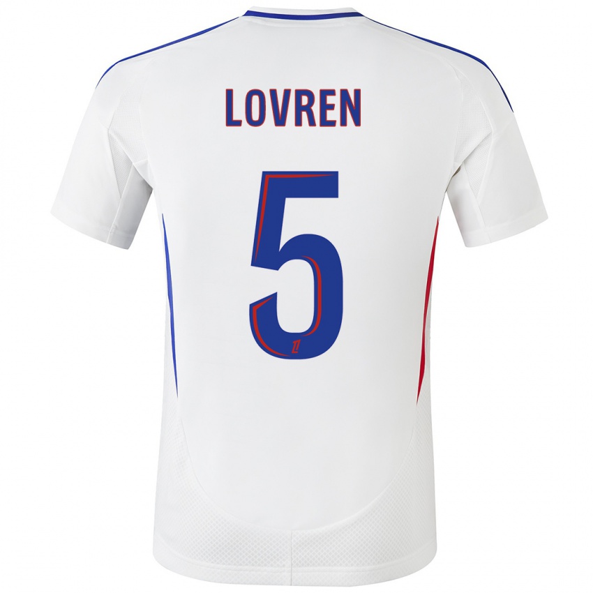 Criança Camisola Dejan Lovren #5 Azul Branco Principal 2024/25 Camisa