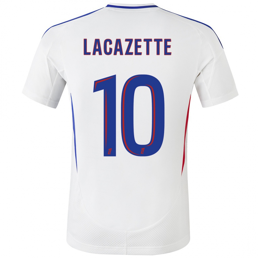 Criança Camisola Alexandre Lacazette #10 Azul Branco Principal 2024/25 Camisa