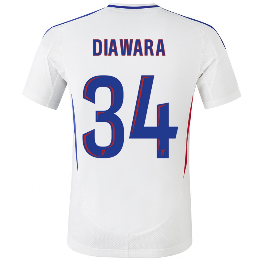 Criança Camisola Mahamadou Diawara #34 Azul Branco Principal 2024/25 Camisa