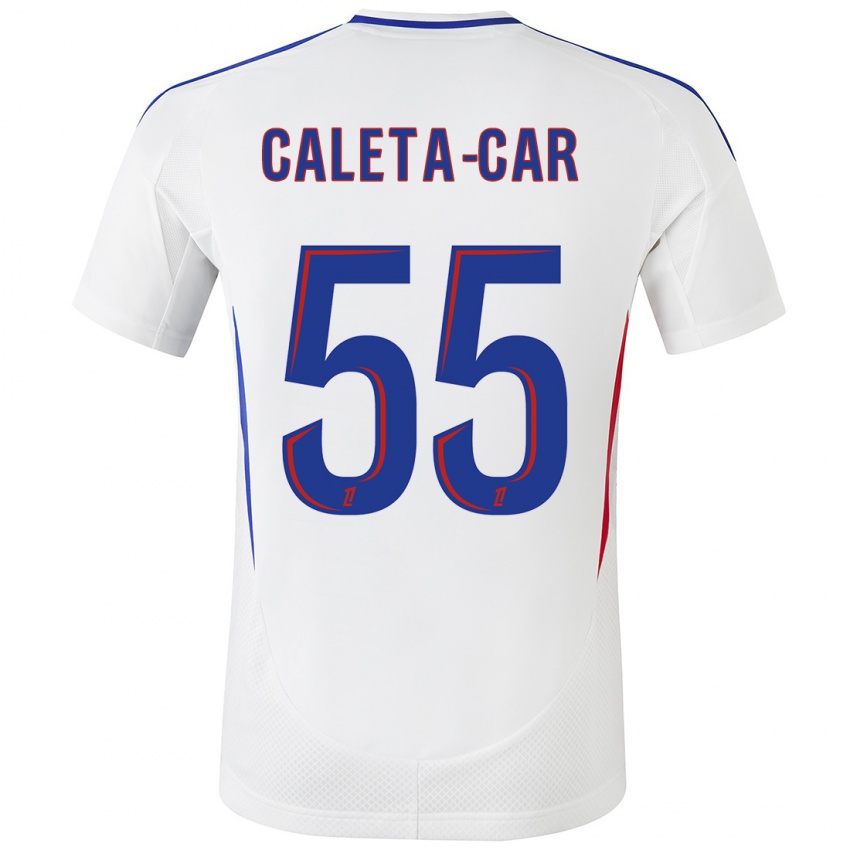 Criança Camisola Duje Caleta-Car #55 Azul Branco Principal 2024/25 Camisa