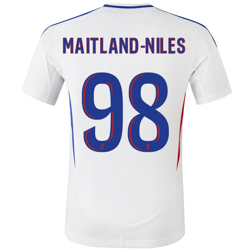 Criança Camisola Ainsley Maitland-Niles #98 Azul Branco Principal 2024/25 Camisa